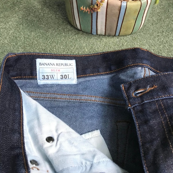 Banana Republic 33x29 Slim Dark Wash Jean - Picture 5 of 5